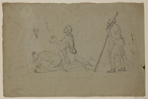 Composition Study of Three Shepherds, 1832-34 by Thomas Cole